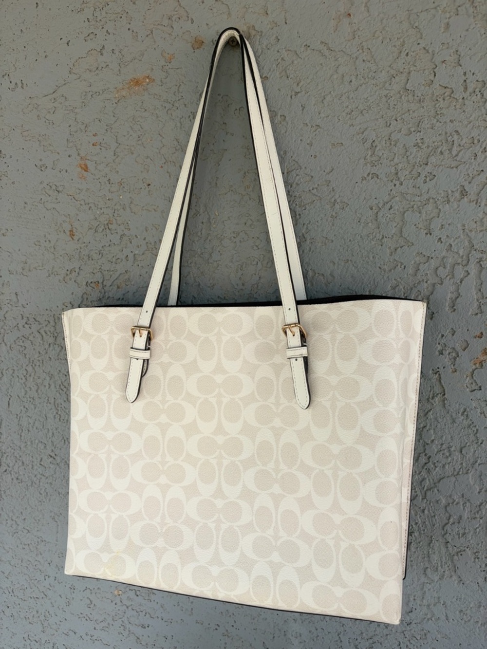 Coach Chalk Signature Canvas Tote with Gold Hardware - Picture 6 of 8